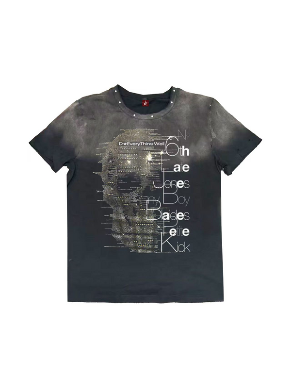 SKULL BEAD DETAIL T-SHIRT