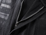 CRACKLE WAXED BAGGY PANTS