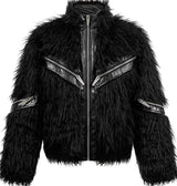 PATCHWORK LEATHER FUR JACKET