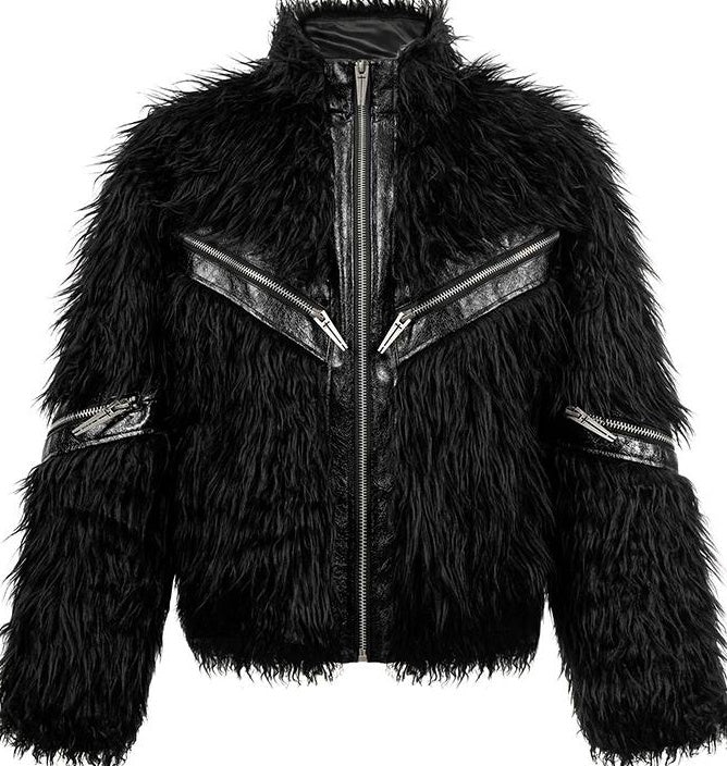 PATCHWORK LEATHER FUR JACKET
