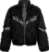 PATCHWORK LEATHER FUR JACKET