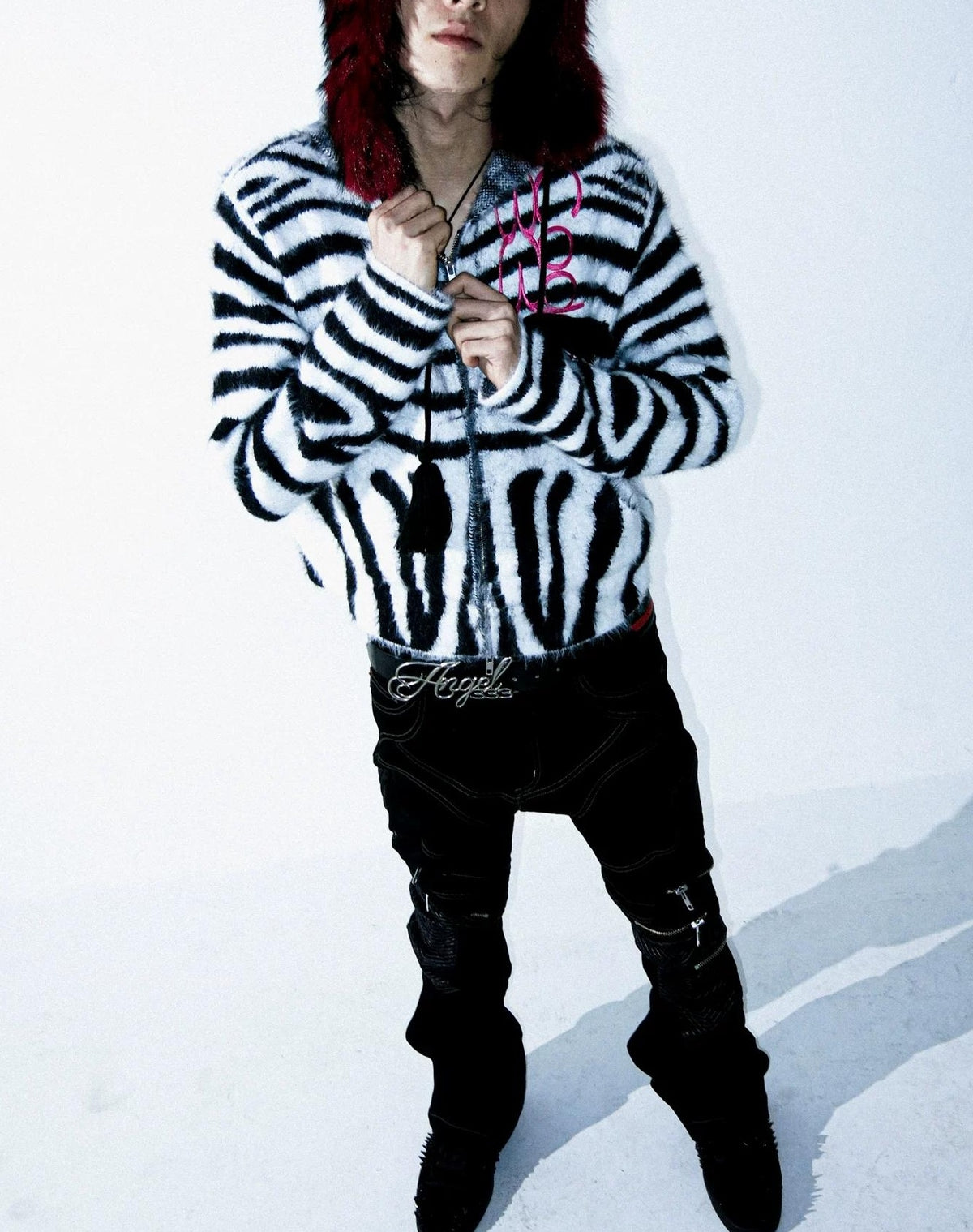 SLIM FLARE BIKER PANTS
