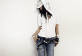 STUDDED LEATHER BUCKLE BELT