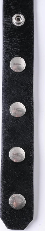 BLACK PONY HAIR BUCKLE BELT