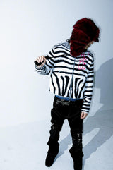 SLIM FLARE BIKER PANTS