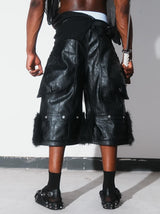 WAXED LEATHER WRESTLING PANTS