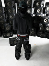 BAROQUE SKULL EMBROIDERED PANTS