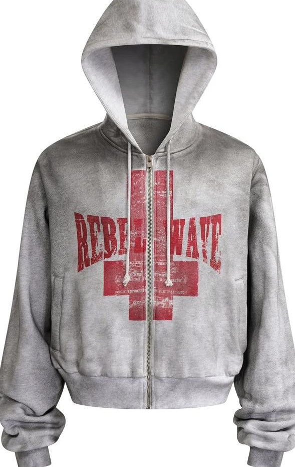 REBEL WAVE GRAPHIC HOODIE