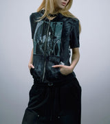 ハンドメイド タイダイ スリムフィット Tシャツ