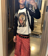 WAVE PORTRAIT PRINT LONG SLEEVE TEE
