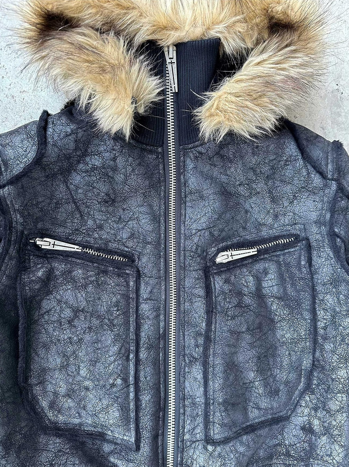 FAUX FUR MULTI-ZIPPER JACKET
