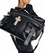 CROSSBODY LEATHER TOTE BAG