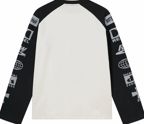 WAVE PORTRAIT PRINT LONG SLEEVE TEE