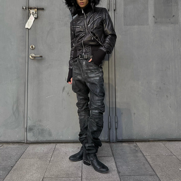HOODED COTTON JACKET WITH DETACHABLE COLLAR