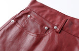 LIQUID METAL PINK COATED JEANS