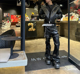 LIQUID METAL ZIPPER WAX PANTS