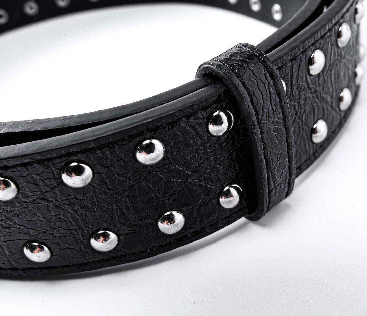 STUDDED CROSS BELT WITH BURST PATTERN