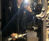 PLUSH PATCHWORK SUEDE HOODED JACKET