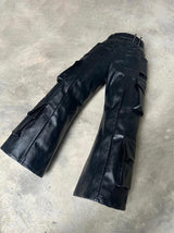 YMIRAU MULTI-POCKET LEATHER PANTS