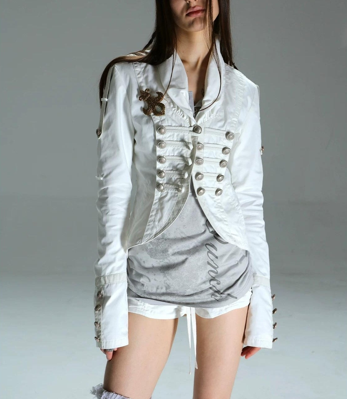 ダブルパンチグラフィックロングスリーブTシャツ