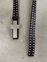 STUDDED CROSS BELT WITH BURST PATTERN