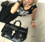 STUDDED IRON CROSS CAP