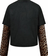 LEOPARD PRINT LONG SLEEVE TEE