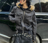FAUX FUR MULTI-ZIPPER JACKET