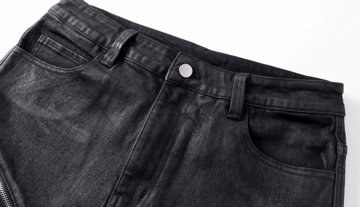 MULTI-ZIPPER SLIM FIT PANTS