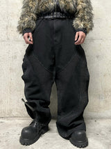 ALIEN RIPPLE WIDE LEG JEANS