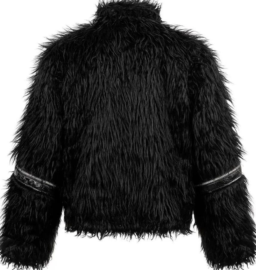 PATCHWORK LEATHER FUR JACKET