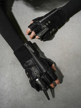 PUNK LAYERED ZIPPER GLOVES