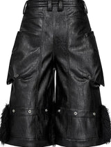 WAXED LEATHER WRESTLING PANTS