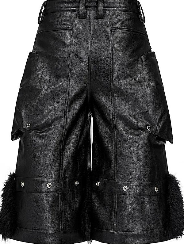WAXED LEATHER WRESTLING PANTS