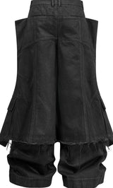 DESTRUCTION WAXED SKIRT PANTS