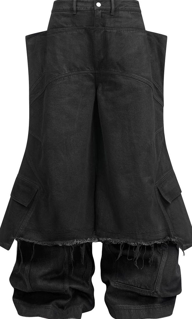 DESTRUCTION WAXED SKIRT PANTS