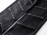 MULTI-ZIPPER SLIM FIT PANTS
