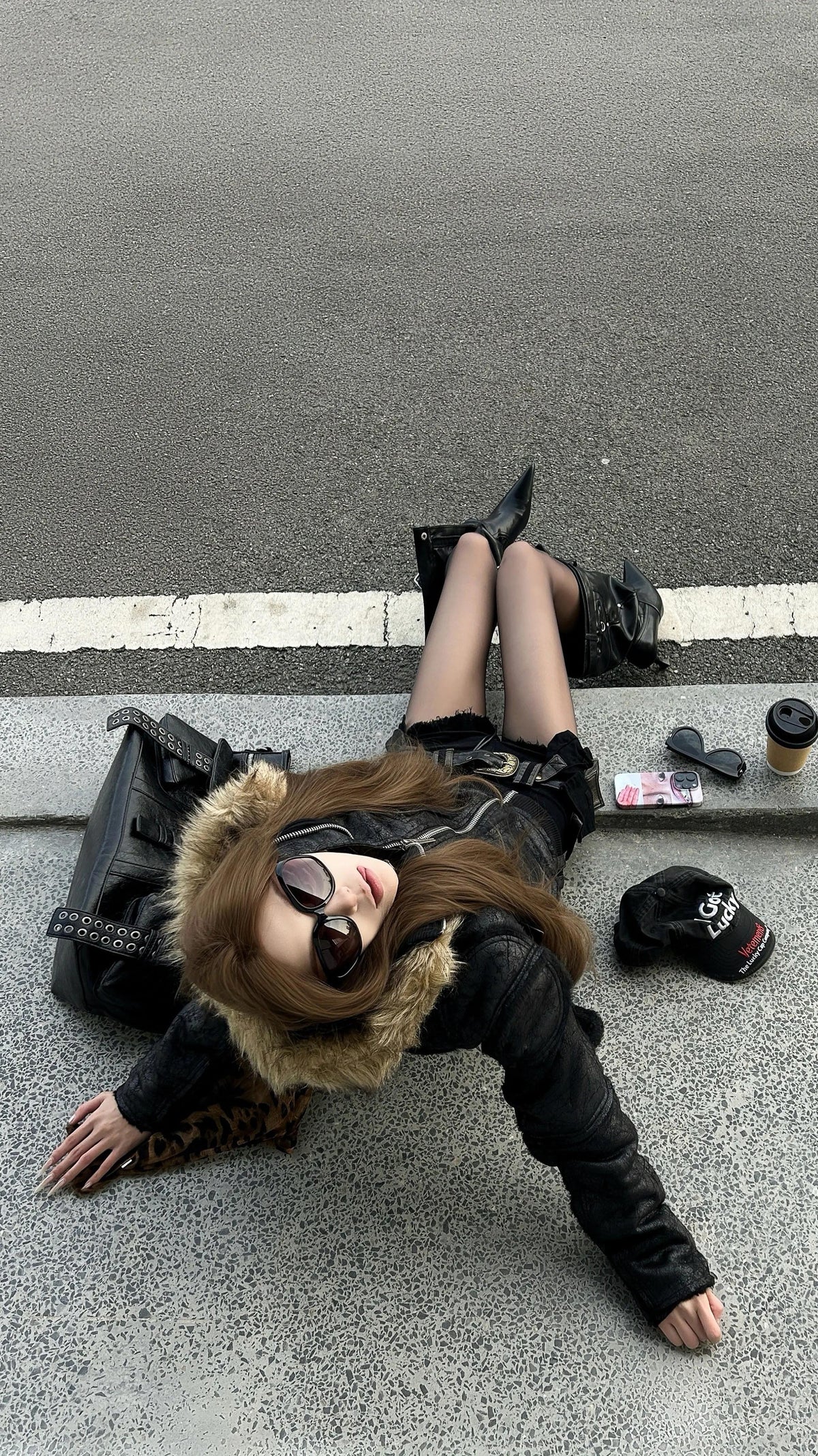 FAUX FUR MULTI-ZIPPER JACKET