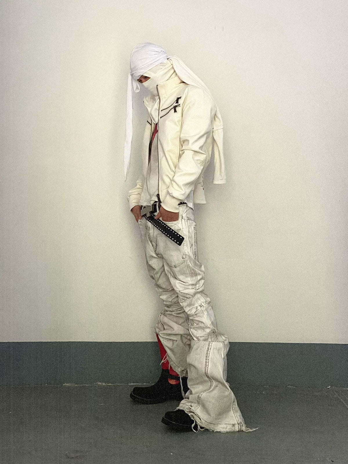 WRECKING WHITE WAX PANTS