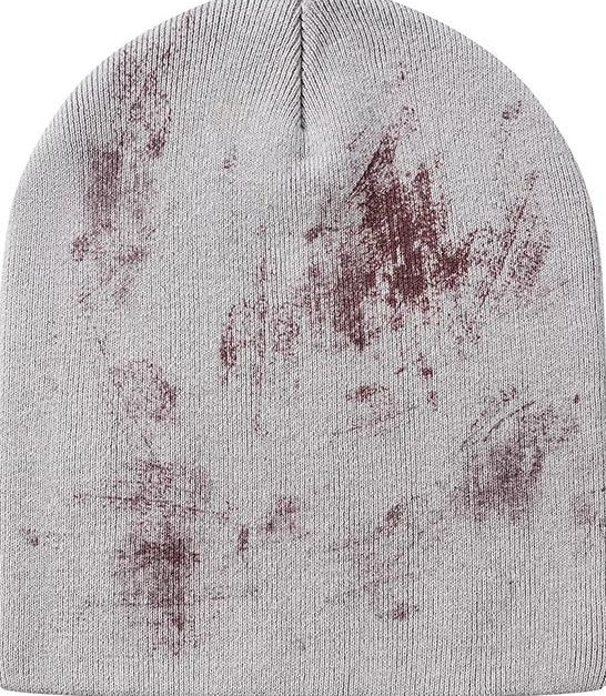 PINK KNIT HAT WITH PRINT