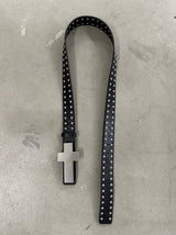 STUDDED CROSS BELT WITH BURST PATTERN
