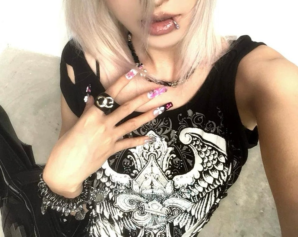 STUDDED IRON CROSS CAP