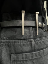 BRUSHED WAX COATED MICRO FLARE JEANS