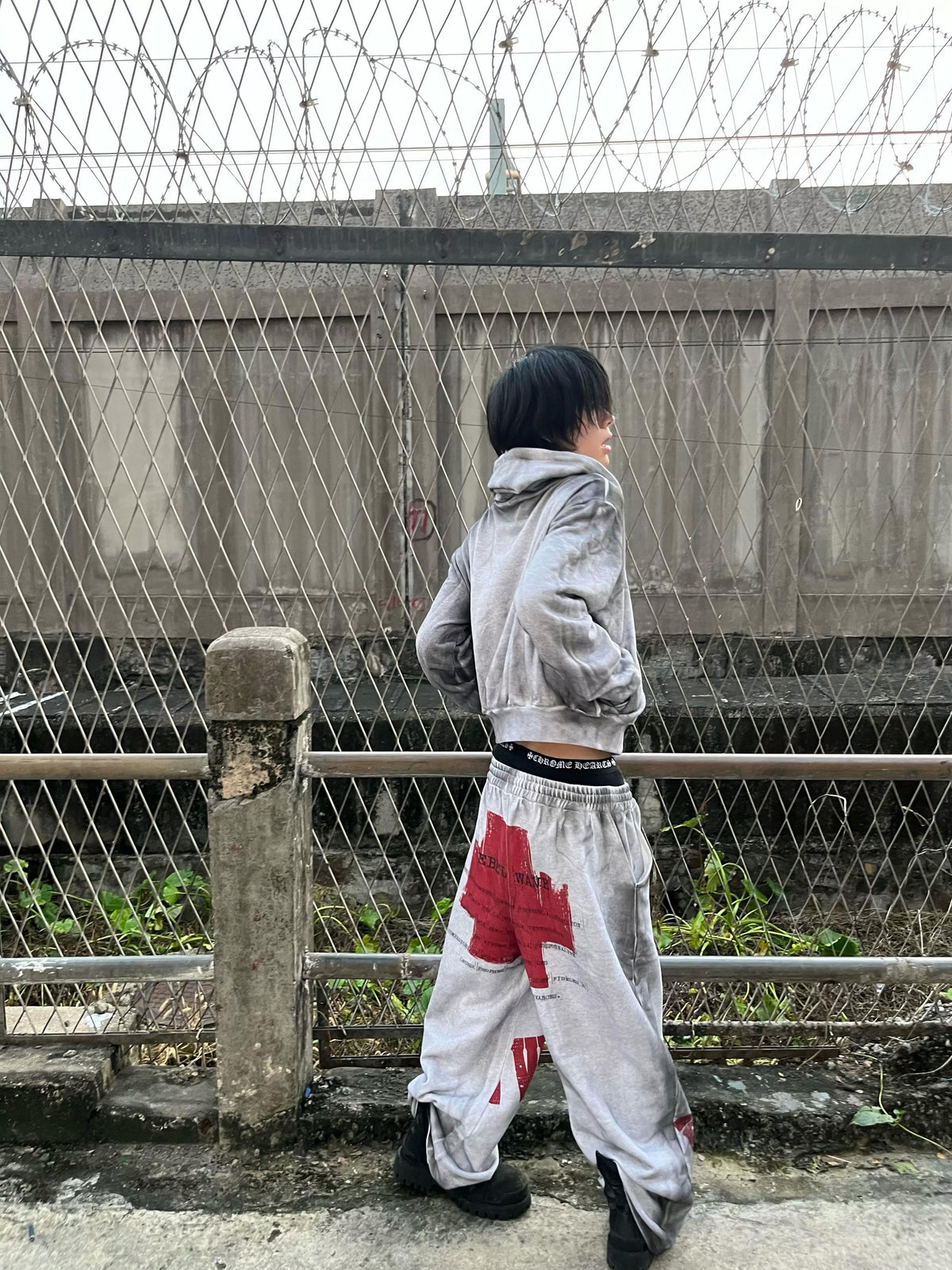 REVERSIBLE SLOGAN SWEATPANTS