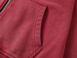 PINK WASHED ZIPPER HOODIE