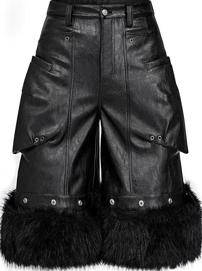 WAXED LEATHER WRESTLING PANTS