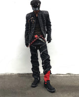 MULTI-ZIPPER SLIM FIT PANTS