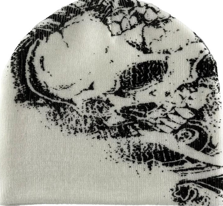 SKULL PRINT COLD CAP TEE