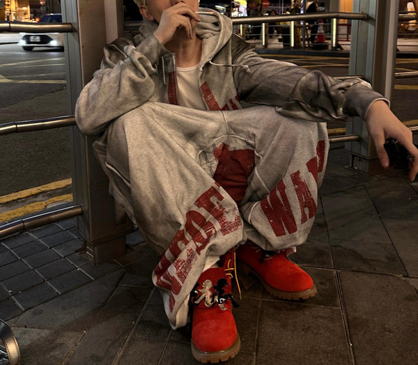 REVERSIBLE SLOGAN SWEATPANTS