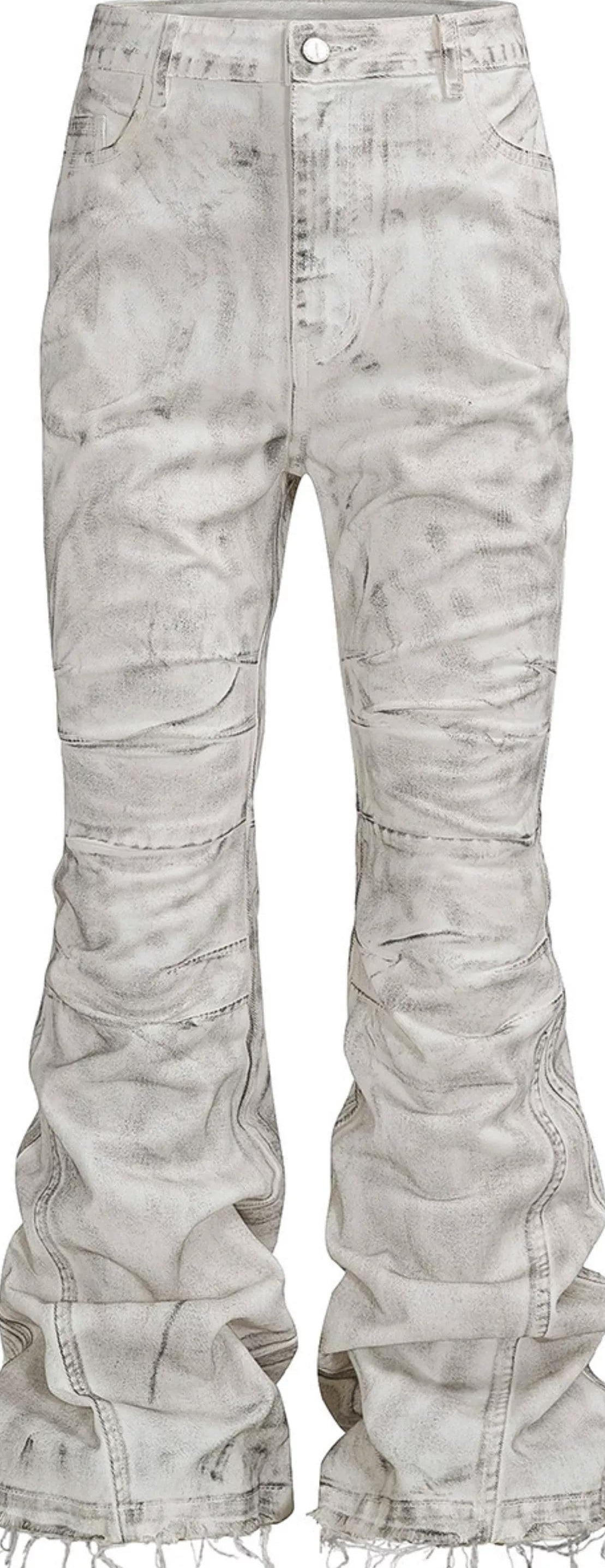 WRECKING WHITE WAX PANTS